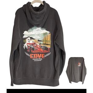 Cove Skeleton Death Race Hoodie Sweatshirt Men’s Size L Gray Graphic Streetwear